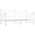 vidaXL Váľanda s kolieskom bez matraca Biela 107x203 cm Oceľ