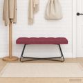 vidaXL Lavica s gombíkovým prešívaním Víno červené 110 x 40 x 46 cm