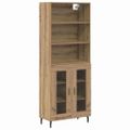 vidaXL Highboard 2 ks Remeselný dub 69,5 x 32,5 x 180 cm