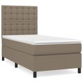 vidaXL Boxspring posteľ s matracom sivohnedý 100x200 cm látka