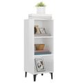 vidaXL Komoda lesklá biela 34,5x32,5x90 cm spracované drevo
