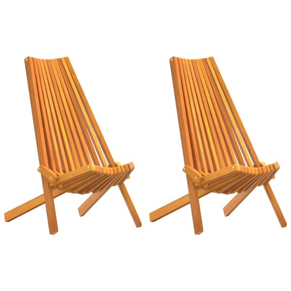 vidaXL Stolička 2 pcs Hnedá 69 x 56 x 84 cm Pevné akáciové drevo