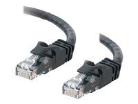 Patch kábel - RJ-45 (M) do RJ-45 (M) - 50 cm - UTP - CAT 6 - lisovaný, prevedenie bez hrbolčekov, licna - čierna