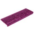 vidaXL Schodové rohože 20 ks 65x21x4 cm fialové s obdĺžnikovým okrajom