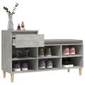vidaXL Botník betónovo sivý 102x36x60 cm spracované drevo