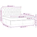vidaXL Posteľ boxsping s matracom a LED čierna 160x200 cm látka