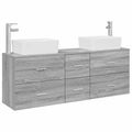 vidaXL Set kabinetov do kúpeľne 3 ks Sivý Sonoma 53 x 34,5 x 63 cm
