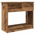 vidaXL konzolový stolík so zásuvkami staré drevo 85,5x38,5x74,5 cm