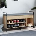 vidaXL Lavička na topánky dub sonoma 105,5x32x57,5 cm kompozitné drevo