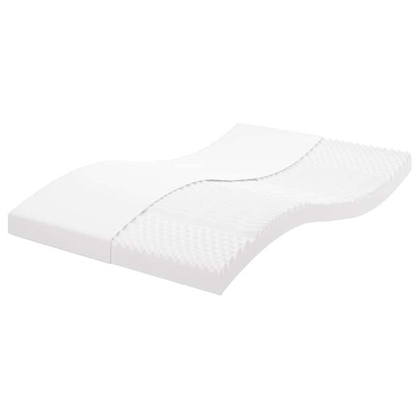 vidaXL Penový matrac biely 140x210 cm 7 zón tvrdosť 20 ILD