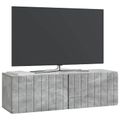 vidaXL Nástenná TV skrinka Nástenný Betónovo sivá 98 x 31 x 30 cm