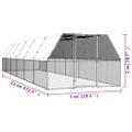 vidaXL Klietka pre sliepky 3x12x2 m pozinkovaná oceľ