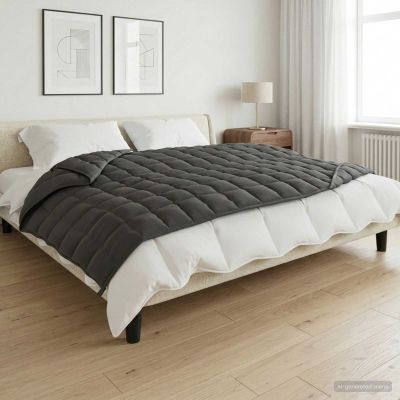 vidaXL Záťažová deka Antracitová 122 x 183 cm 5 kg 100% Bavlna 205T
