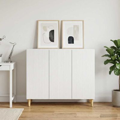 vidaXL Servírovacia skriňa Biela 89 x 34,5 x 80 cm Kompozitné drevo