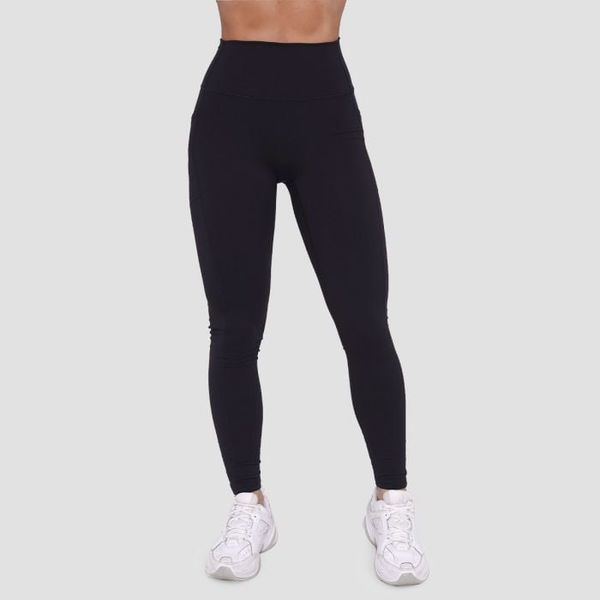 Dámske legíny Ignite Black - GymBeam, veľkosť M, veľkosť oblečenia M