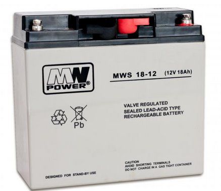 Batéria olovená 12V/18Ah MW Power MWS 18-12 gélový akumulátor AGM
