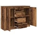 vidaXL Komoda so zásuvkami staré drevo 100,5x35x76 cm kompozitné drevo