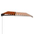 vidaXL Ručne zaťahovacia markíza s LED 600x300 cm oranžovo-hnedá