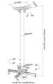 Neomounts  CL25-550BL1 / Projector Ceiling Mount (height adjustable: 74-114 cm) / Black Držák, pro projektor, stropní, nosnost 35kg, nastavení výšky 74,5–114,5cm, šíre projektoru až 470mm, ocel, cerný