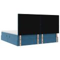 vidaXL Postel s úložným prostorem a matrací Tmavomodrá 200 x 200 cm