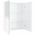 vidaXL Kúpeľňová zrkadlová skrinka 60x15x75 cm MDF lesklá biela