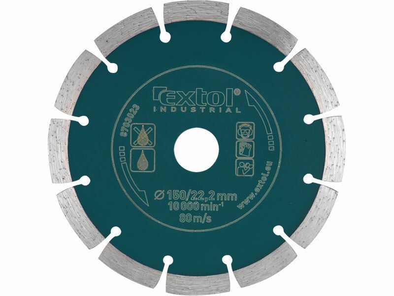 Kotouč diamantový řezný segmentový Grab Cut, 115x22,2mm, suché řezání EXTOL-INDUSTRIAL