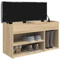 vidaXL Lavička na topánky dub sonoma 82x32x45,5 cm kompozitné drevo