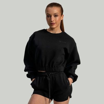 Dámska mikina Lunar Cropped Black - STRIX, veľkosť M, veľkosť oblečenia M