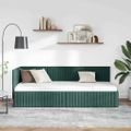 vidaXL Rohový rám postele Tmavozelená 80 cm x 200 cm Zamat