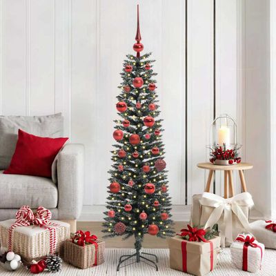 vidaXL Umelý vianočný stromček Zelená 150 cm PVC, plast a oceľ