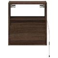 vidaXL TV nástenné skrinky s LED svetlami 2 ks hnedý dub 41x31x45 cm