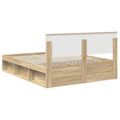 vidaXL Rám postele Sonoma dub 150 x 200 cm Masívne borovicové drevo