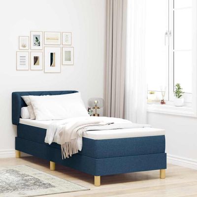 vidaXL Posteľ s pružinovým rámom Modrá 80 x 200 cm látka