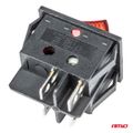 Obdĺžnikový vypínač 12/230V (s červeným podsvietením) BU02