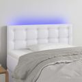 vidaXL Čelo postele s LED biele 80x5x78/88 cm umelá koža