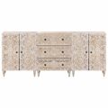 vidaXL Servírovacia skriňa 3 ks 60 x 33,5 x 75 cm Masívne mango drevo