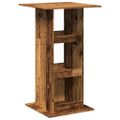 vidaXL Barový stôl s policami staré drevo 60x60x102cm kompozitné drevo