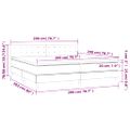 vidaXL Boxspring posteľ s matracom a LED krémová 200x200 cm umelá koža