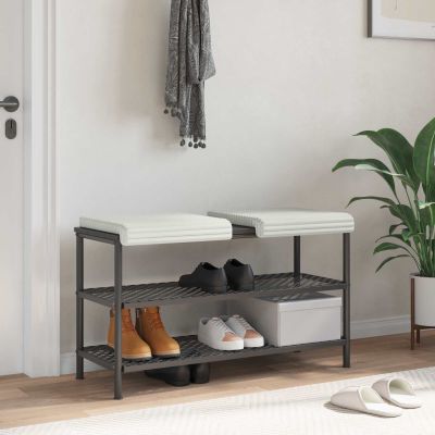 vidaXL Vankúš na lavičku 2 ks Pl plush kord Krémová Hĺbka 35 cm