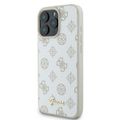 Puzdro Guess pre iPhone 16 Pro Max 6,9" GUHMP16XPGPYSH Peony Script Logo biel MagSafe