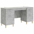 vidaXL Stôl Betónovo sivá 142,5 x 50 x 75 cm Kompozitné drevo