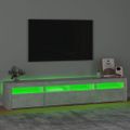 vidaXL TV skrinka s LED svetlami betónová sivá 210 x 35 x 40 cm