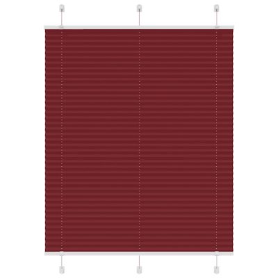 vidaXL Plisovaná roleta bordová červená 110x100 cm šírka látky 109,4 cm polyester