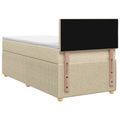 vidaXL Posteľ boxspring s matracom Krémová 80 x 200 cm Látka