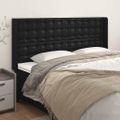 vidaXL Čelo postele so záhybmi čierne 183x16x118/128 cm umelá koža