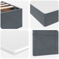 vidaXL Postel s úložným prostorem a matrací Tmavo šedá 140 x 200 cm