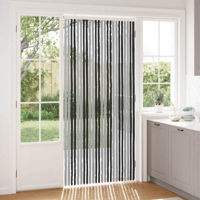 vidaXL Záves proti hmyzu z chenille Šedá a čierna 100 x 220 cm 100% PP