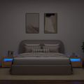 vidaXL Nočné stolíky 2 ks s LED diódami, dubový remeselník, 60x35x40 cm