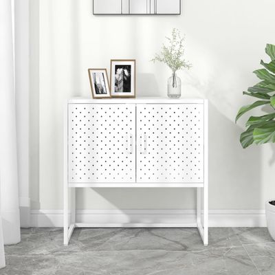 vidaXL Komoda biela 75x35x75 cm oceľová