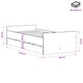 vidaXL Rám postele Staré drevo 100 x 200 cm Kompozitné drevo